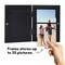Americanflat Quick-Change Photo Storage Display Frame - Store up to 35 Pictures at Once with Elastic Strap Storage - Shatter Resistant Glass - Hanging Hardware - Includes Easel - Black